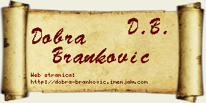 Dobra Branković vizit kartica